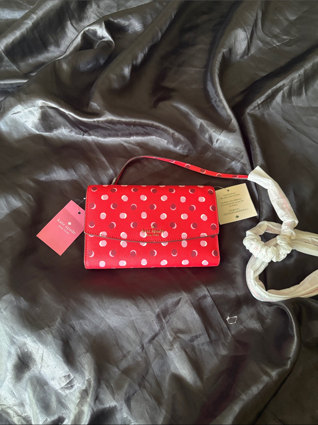 Kate Spade Laurel Way Winnie Fiesta Dot Digital Red Msrp $239 Wlr00326